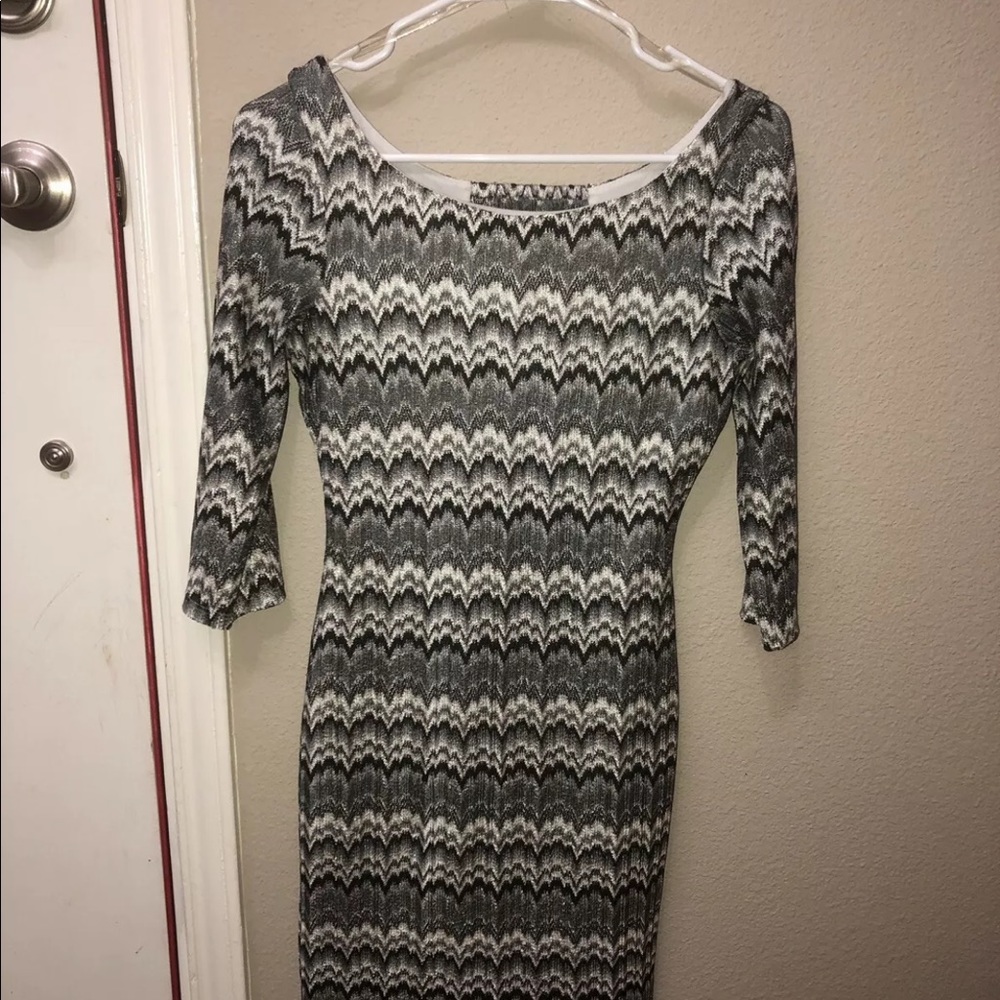 Grey chevron dress